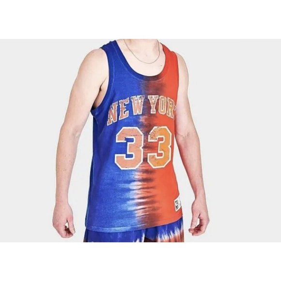Men's Mitchell & Ness New York Knicks NBA Patrick Ewing Tie-Dye Tank Size Large - Picture 2 of 6